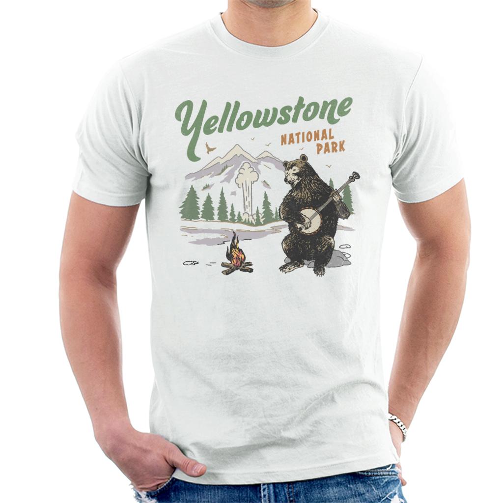 US National Parks Yellowstone Bear Playing Banjo Men's product image 4