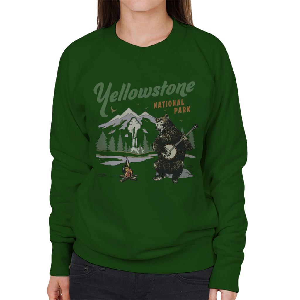 US National Parks Yellowstone Bear Playing Banjo Women's product image 6