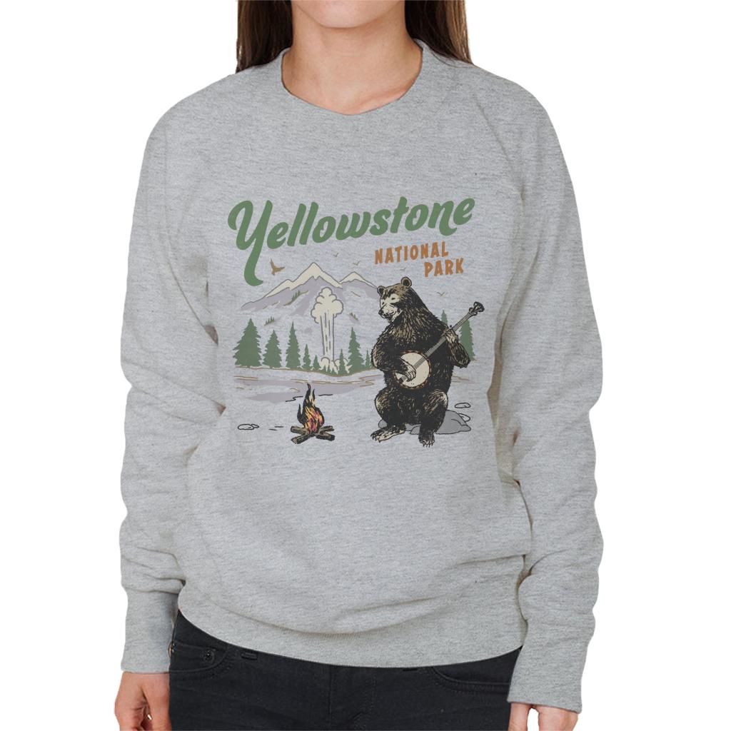 US National Parks Yellowstone Bear Playing Banjo Women's product image 1