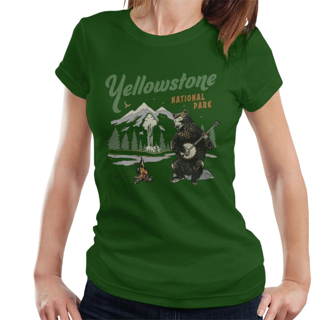 US National Parks Yellowstone Bear Playing Banjo Women's product image 6
