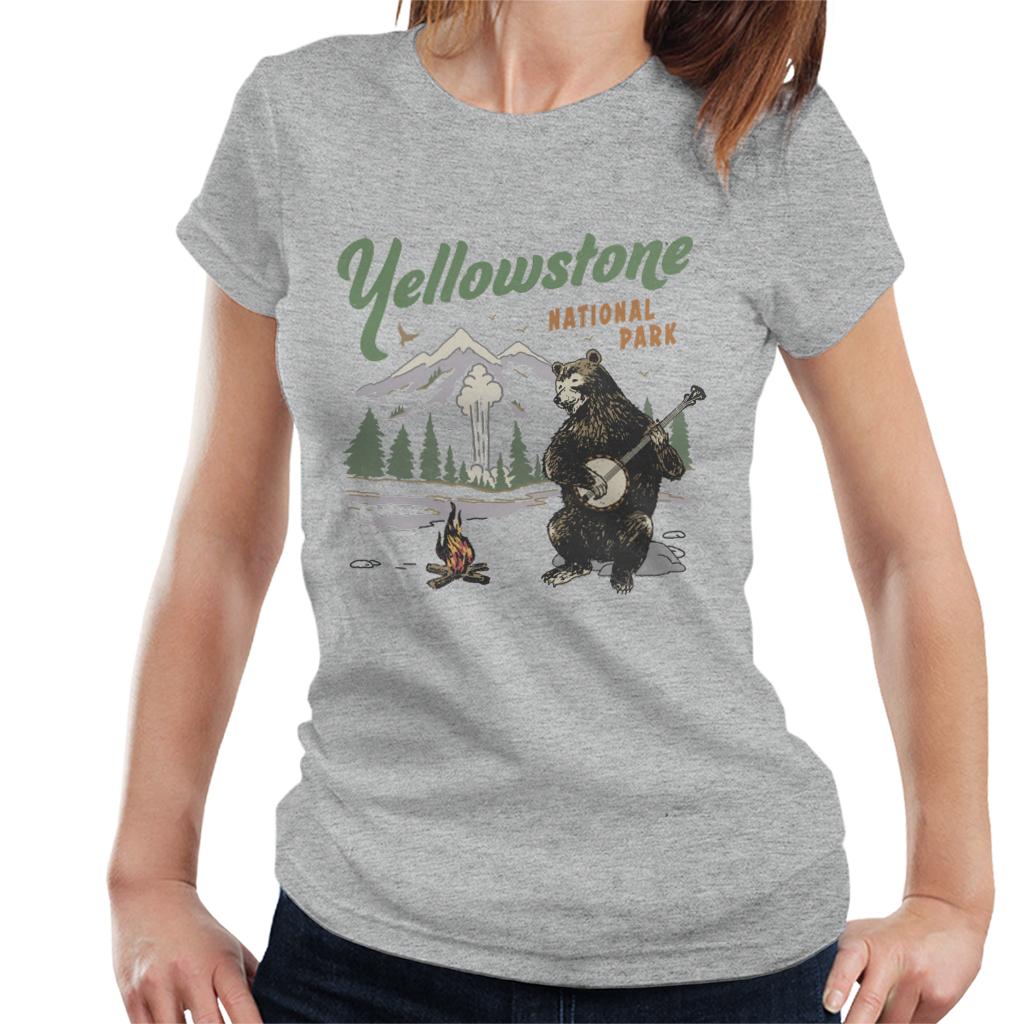 US National Parks Yellowstone Bear Playing Banjo Women's product image 1