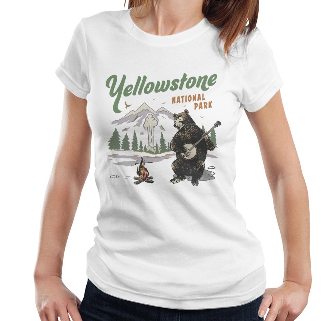 US National Parks Yellowstone Bear Playing Banjo Women's product image 4